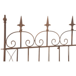 Ensemble de 4 cl?tures de jardin, couleur blettes, brun antique