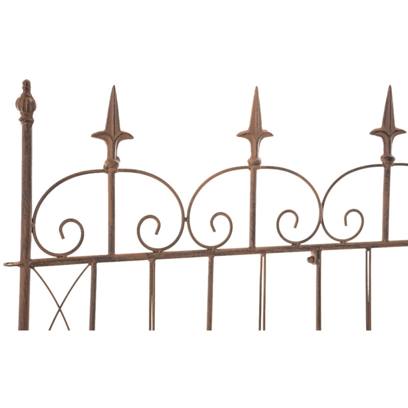 Ensemble de 4 cl?tures de jardin, couleur blettes, brun antique