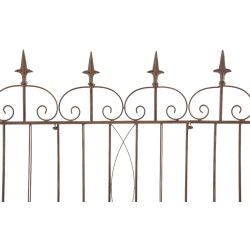 Ensemble de 4 clôtures de jardin pour bettes à carde brun antique