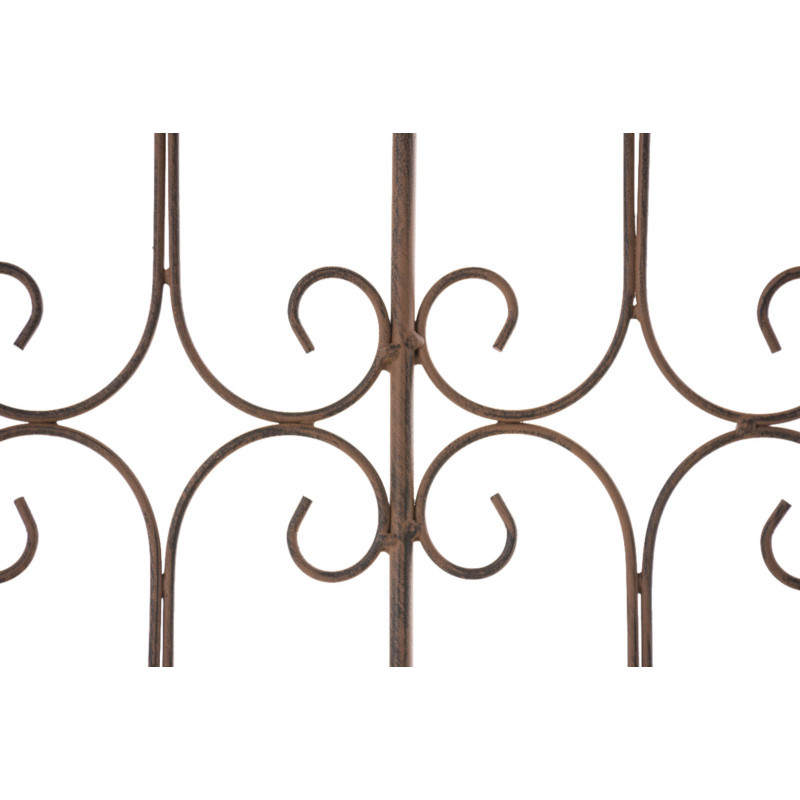 Ensemble de 4 cl?tures de jardin, couleur blettes, brun antique