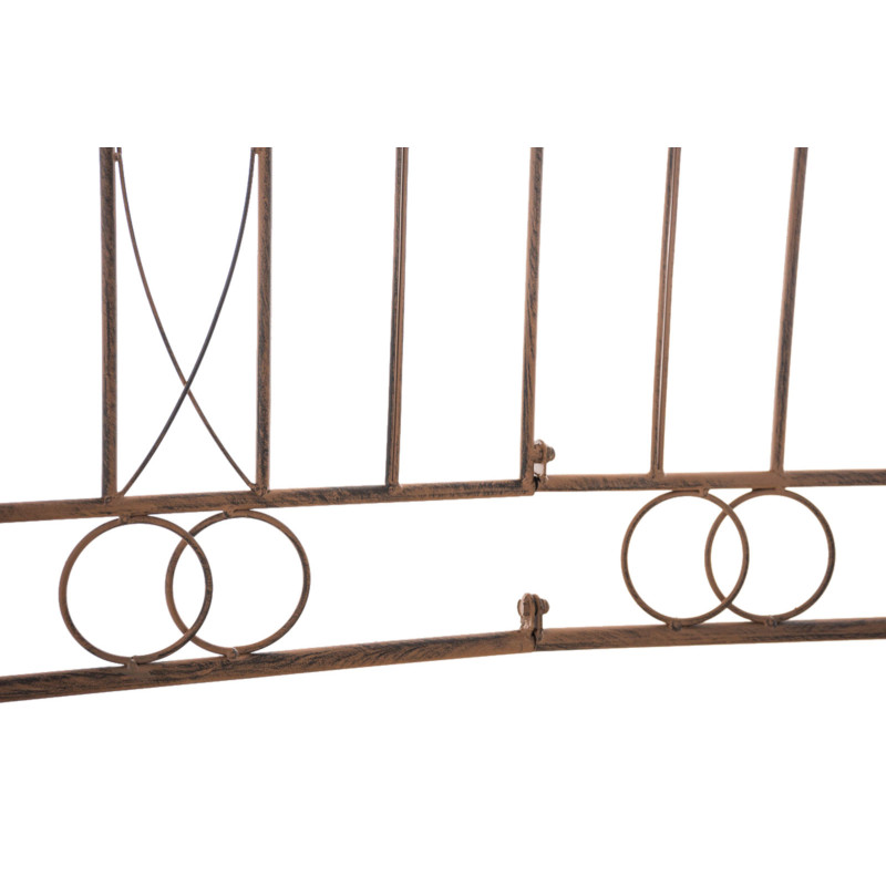 Ensemble de 4 clôtures de jardin pour bettes à carde brun antique