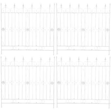 Ensemble de 4 clôtures de jardin pour bettes à carde blanc