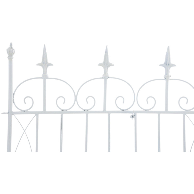 Ensemble de 4 cl?tures de jardin, blanc Manchard