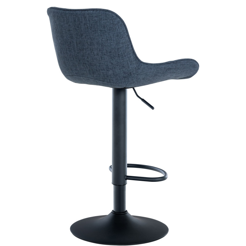 Tabouret de bar en tissu Minosa bleu