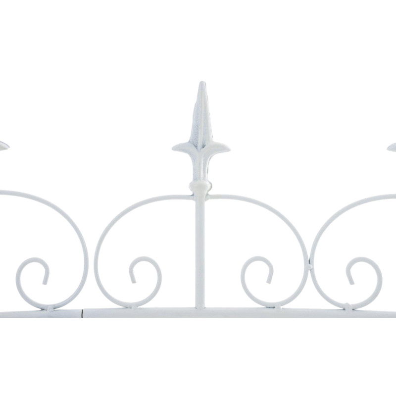 Ensemble de 4 cl?tures de jardin, blanc Manchard