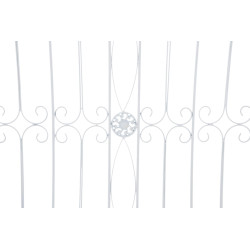 Ensemble de 4 cl?tures de jardin, blanc Manchard