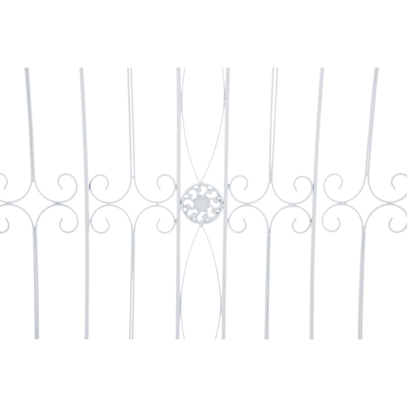 Ensemble de 4 cl?tures de jardin, blanc Manchard