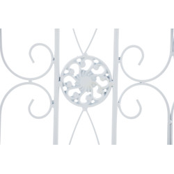 Ensemble de 4 cl?tures de jardin, blanc Manchard