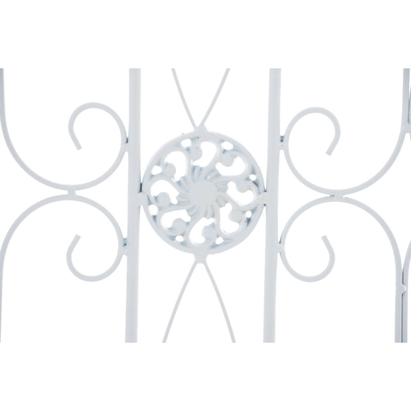 Ensemble de 4 cl?tures de jardin, blanc Manchard