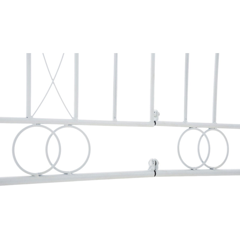 Ensemble de 4 cl?tures de jardin, blanc Manchard