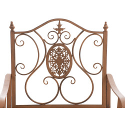 Ensemble de 2 chaises de jardin du Pendjab brun antique
