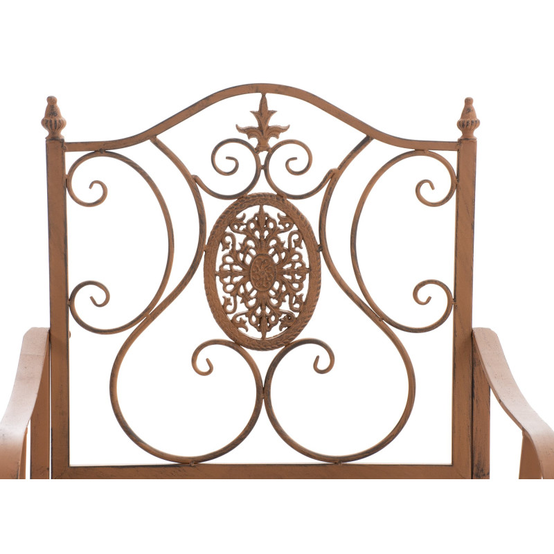 Ensemble de 2 chaises de jardin du Pendjab brun antique
