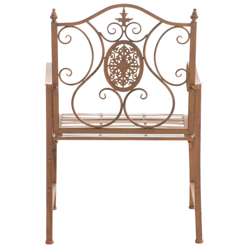 Ensemble de 2 chaises de jardin du Pendjab brun antique