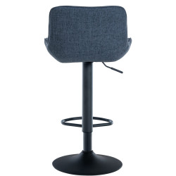 Tabouret de bar en tissu Minosa bleu