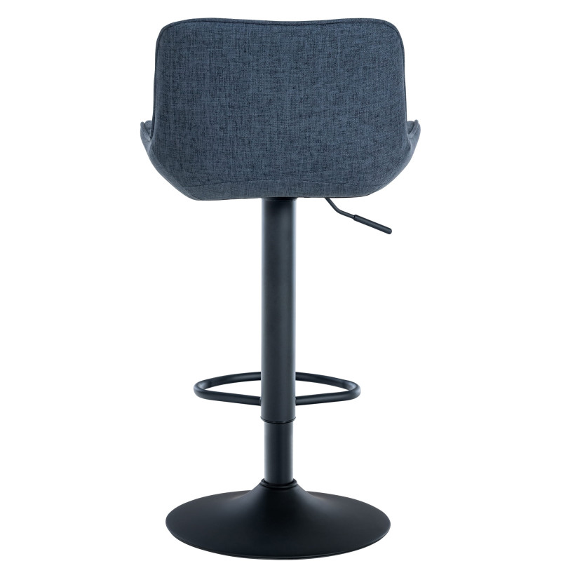 Tabouret de bar en tissu Minosa bleu