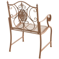 Ensemble de 2 chaises de jardin du Pendjab brun antique