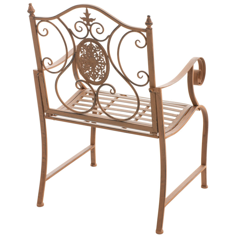 Ensemble de 2 chaises de jardin du Pendjab brun antique