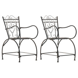 Ensemble de 2 chaises Sheela bronze