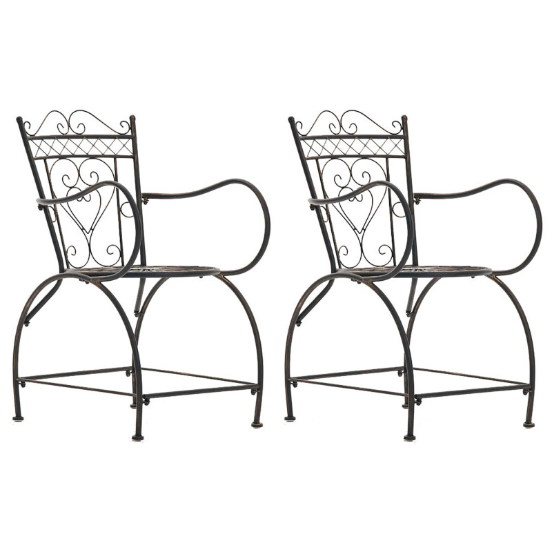 Ensemble de 2 chaises Sheela bronze