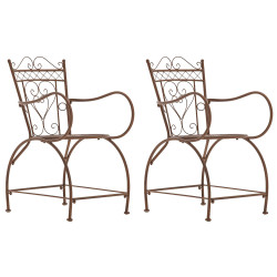 Ensemble de 2 chaises Sheela brun antique