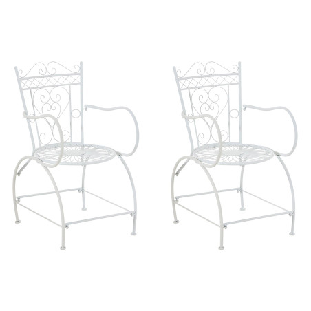 Ensemble de 2 chaises Sheela, blanches