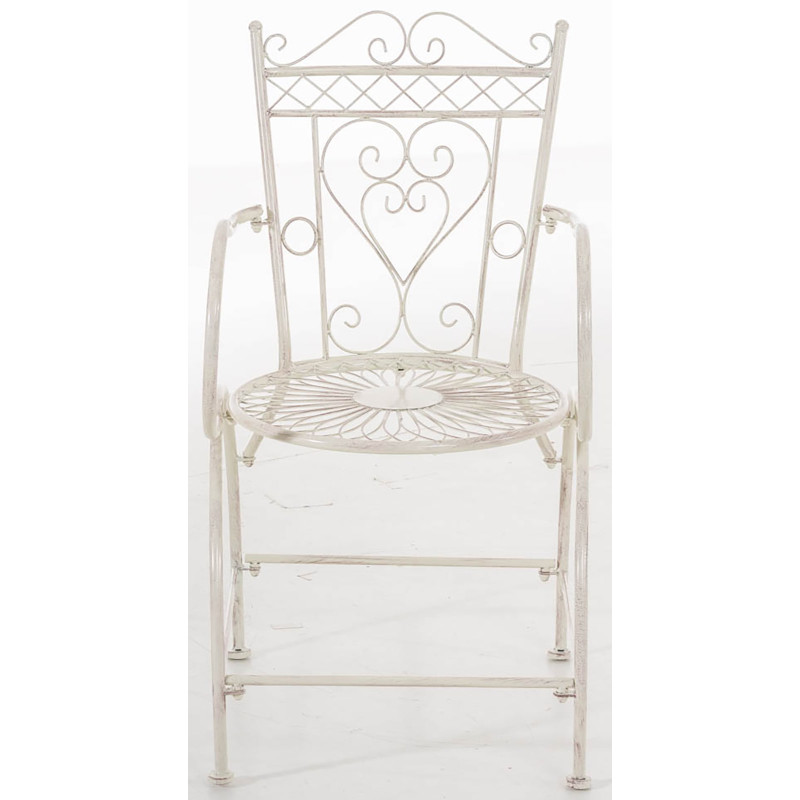 Set de 2 Sillas de jardín Sheela Crema antiguo