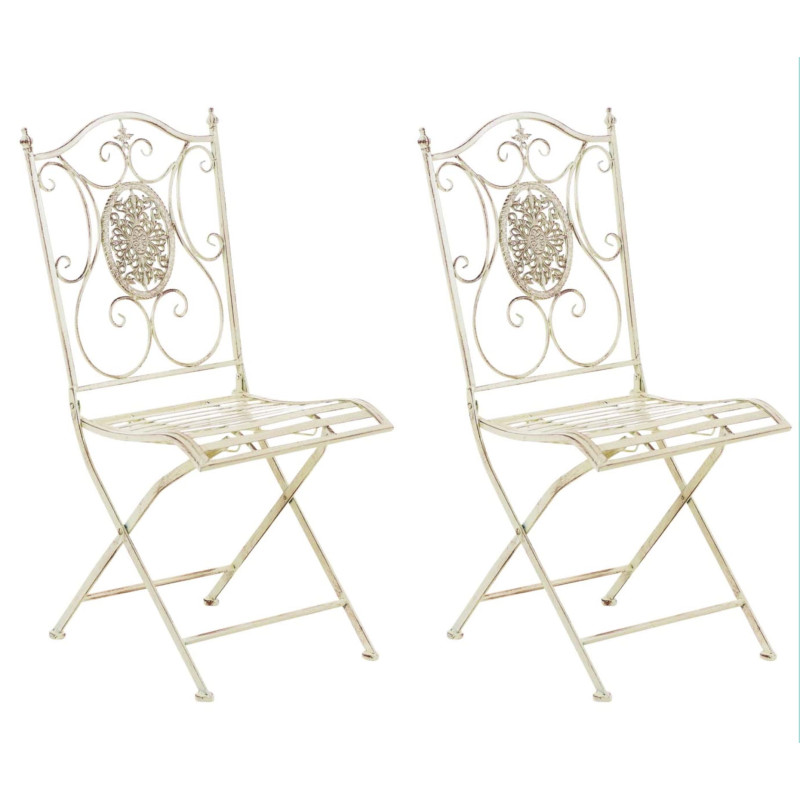 Ensemble de 2 chaises Sibell crème antique