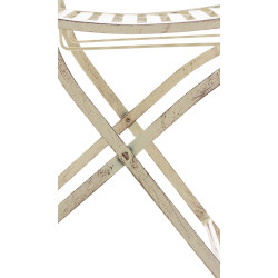 Pack de 2 sillas de jardín Sibell plegables Crema antiguo