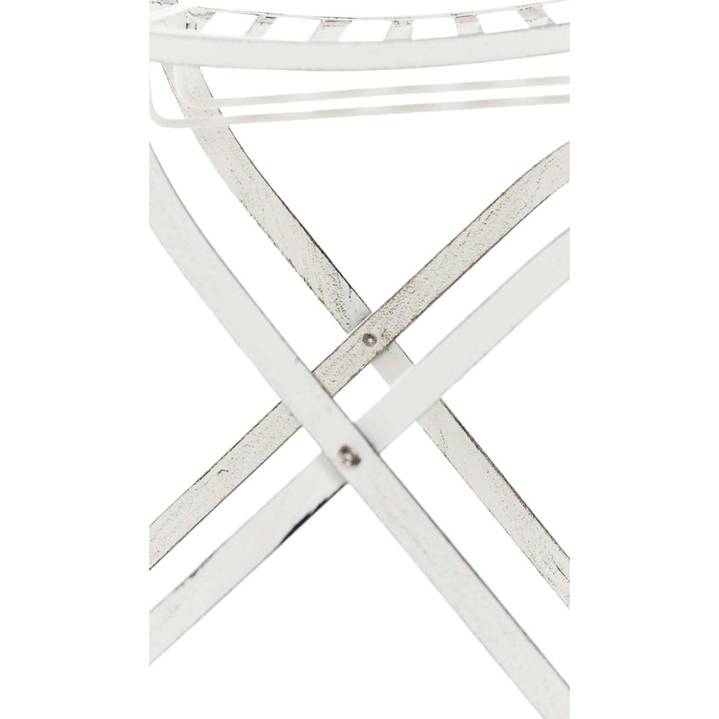 Pack de 2 sillas de jardín Sibell plegables Blanco antiguo