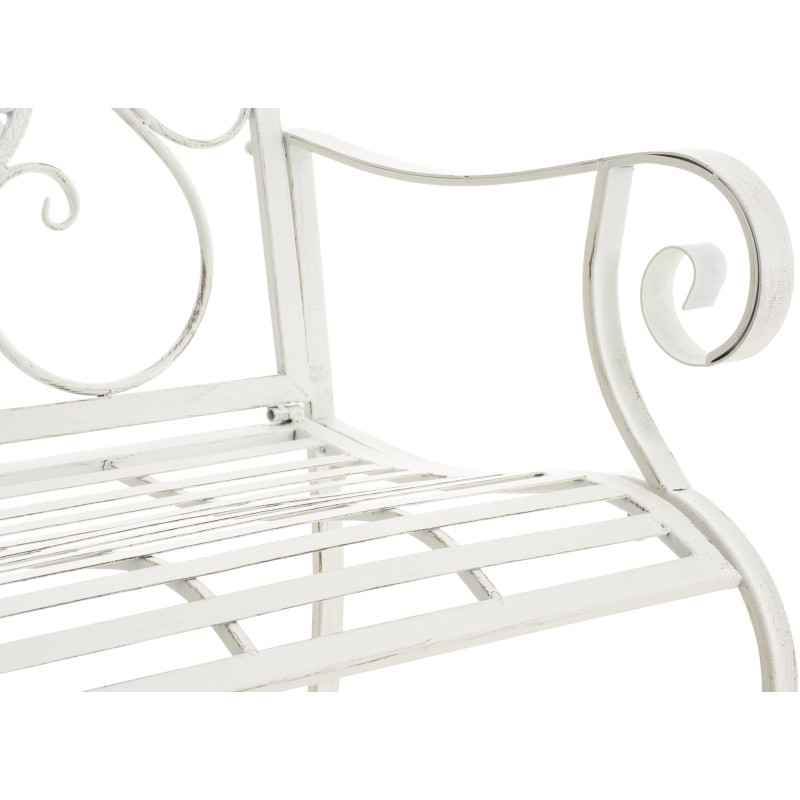Ensemble de 2 chaises de jardin du Pendjab blanc antique