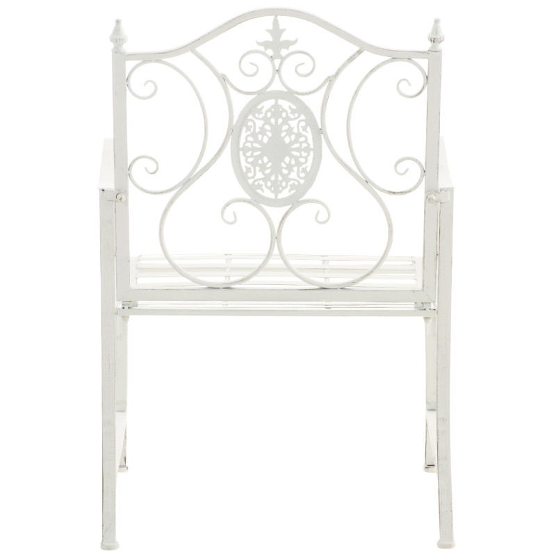 Ensemble de 2 chaises de jardin Punjab blanc antique