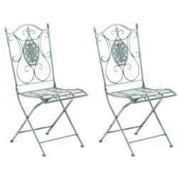 Ensemble de 2 chaises Sibell vert antique