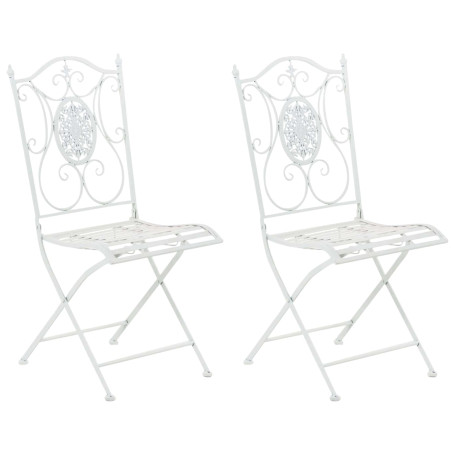 Ensemble de 2 chaises Sibell blanc