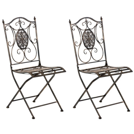 Ensemble de 2 chaises Sibell bronze