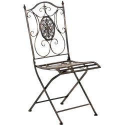 Pack de 2 sillas de jardín Sibell plegables Bronce