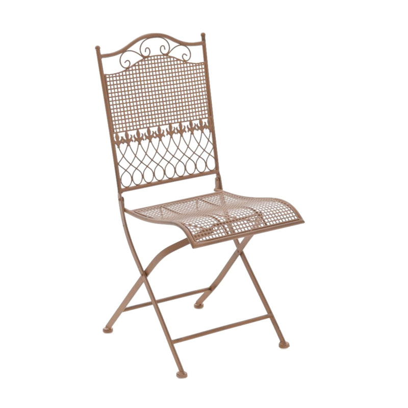 Ensemble de 2 chaises de jardin Kiran brun antique