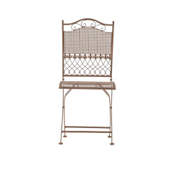 Ensemble de 2 chaises de jardin Kiran brun antique