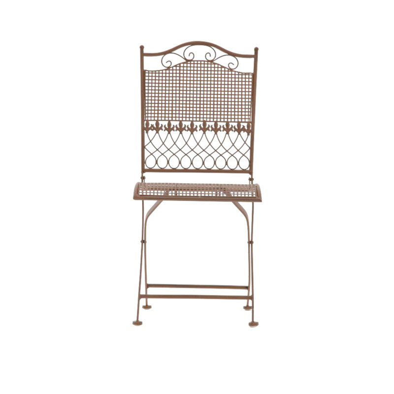 Ensemble de 2 chaises de jardin Kiran brun antique