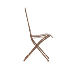 Ensemble de 2 chaises de jardin Kiran marron antique