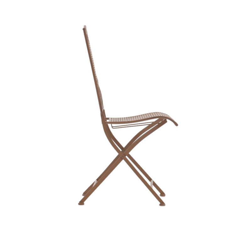 Ensemble de 2 chaises de jardin Kiran brun antique