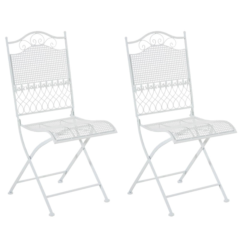 Ensemble de 2 chaises de jardin Kiran blanc