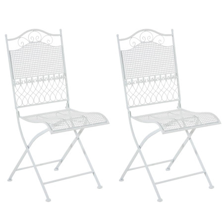 Ensemble de 2 chaises de jardin Kiran blanc