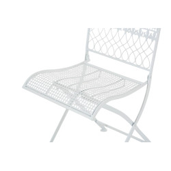 Ensemble de 2 chaises de jardin Kiran blanc