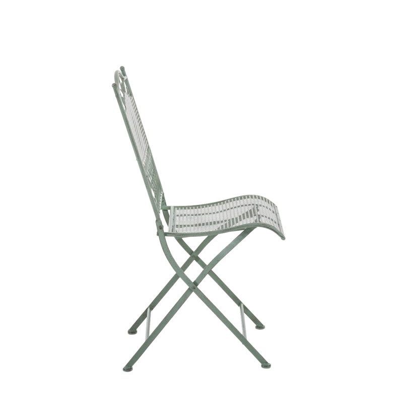 Ensemble de 2 chaises de jardin Kiran vert antique
