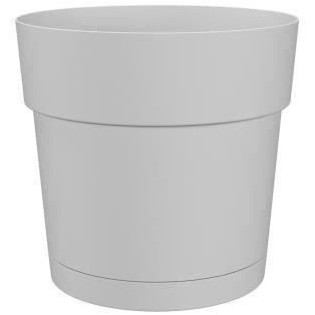 Pot a fleurs et plantes rond CAPRI LARGE - Plastique - Réservoir d'eau - diametre 30 cm - Blanc - ARTEVASI