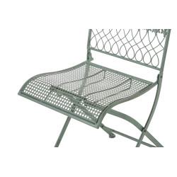 Ensemble de 2 chaises de jardin Kiran vert antique
