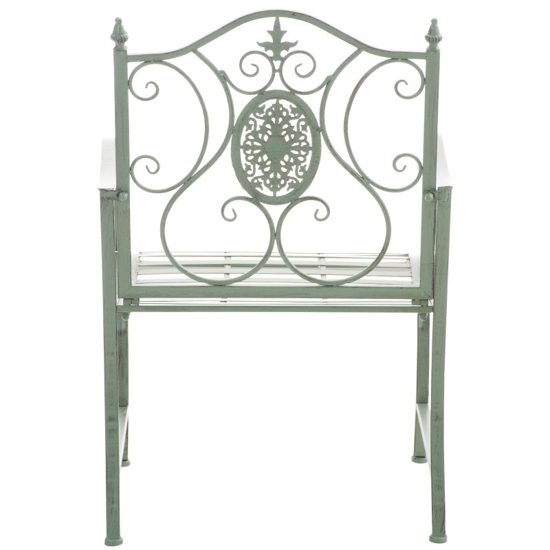 Ensemble de 2 chaises de jardin du Pendjab vert antique