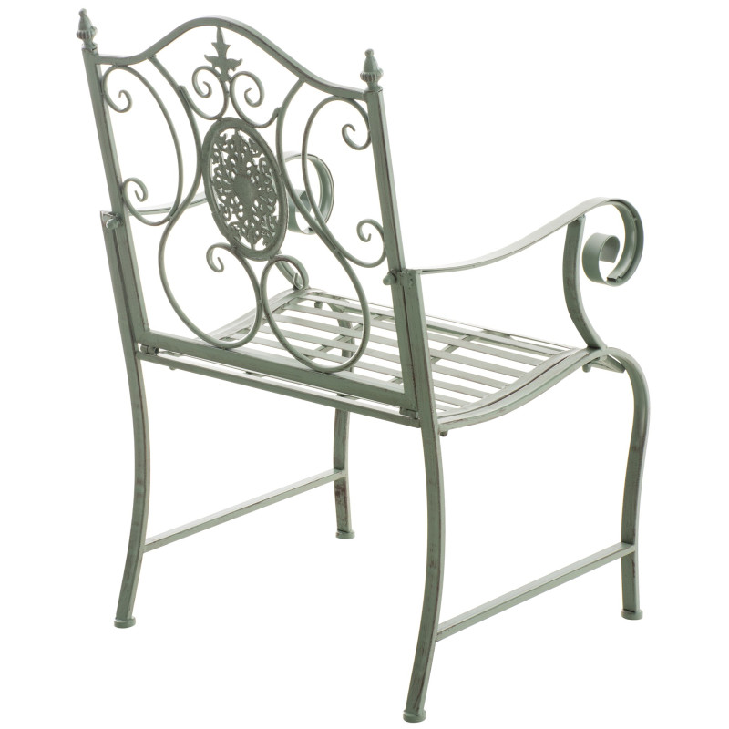 Ensemble de 2 chaises de jardin du Pendjab vert antique