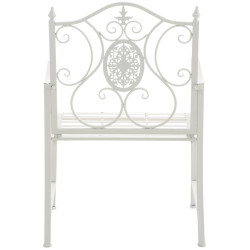 Ensemble de 2 chaises de jardin du Pendjab blanc