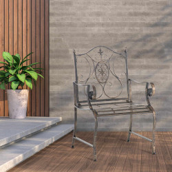 Set di 2 sedie da giardino Punjab con braccioli bronzo